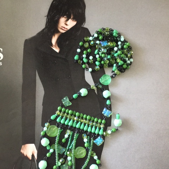 Beautiful vintage glass necklace hand made - Picture 3 of 4